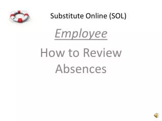 Substitute Online (SOL)