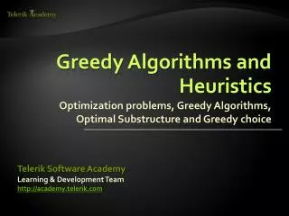 Greedy Algorithms and Heuristics