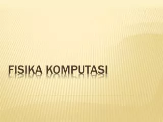 fisika komputasi