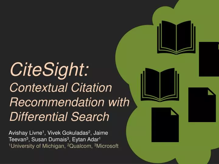 citesight contextual citation recommendation with differential search