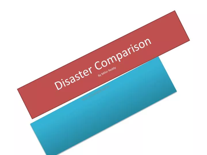 disaster comparison by mihir reddy