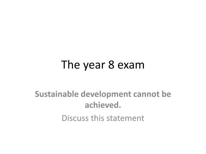 the year 8 exam