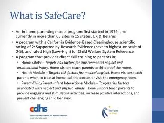 What is SafeCare?