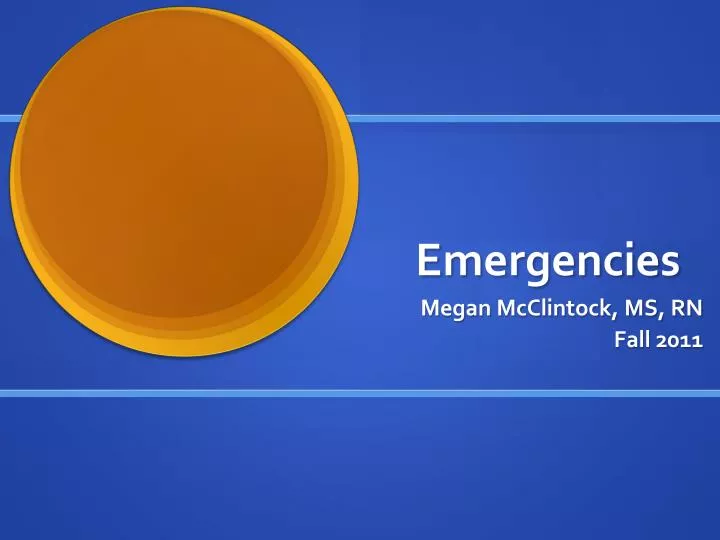 emergencies