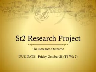 St2 Research Project
