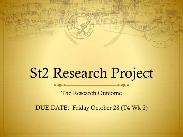 st2 research project
