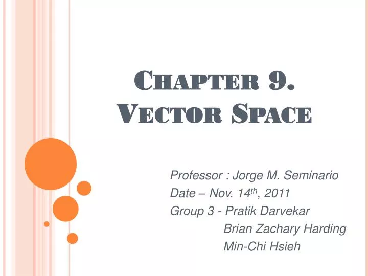 chapter 9 vector space