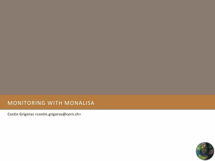 monitoring with monalisa