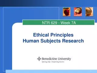Ethical Principles Human Subjects Research