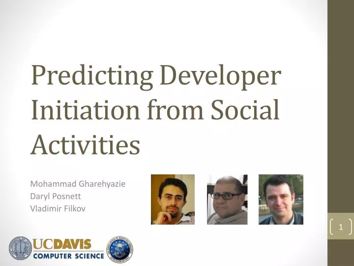 predicting developer initiation from social activities