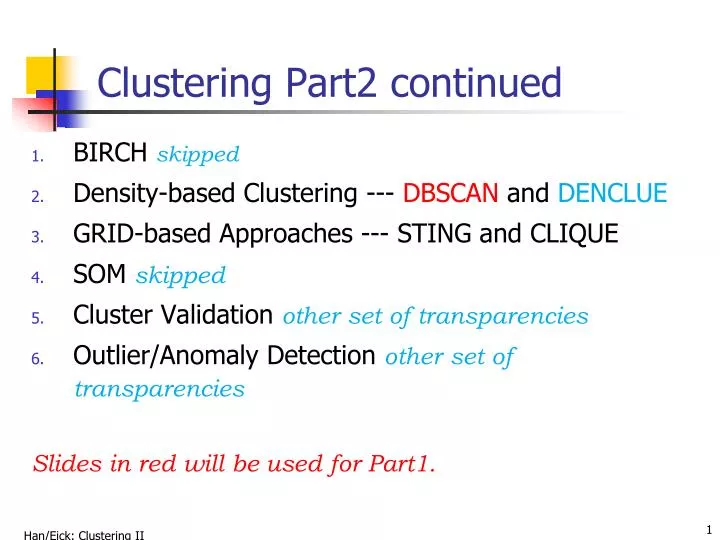 clustering part2 continued