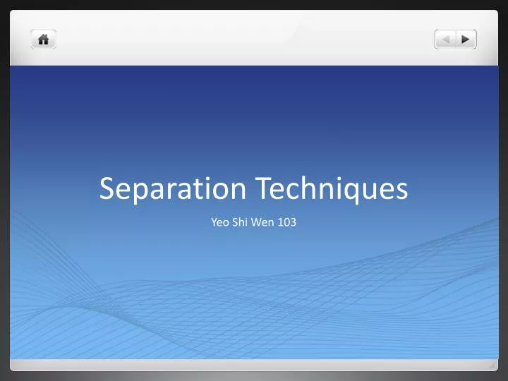 separation techniques