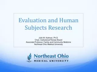 Evaluation and Human Subjects Research