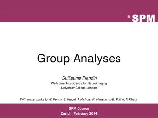 Group Analyses