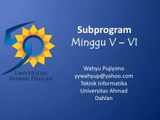 subprogram minggu v vi