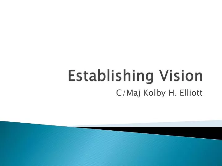 establishing vision