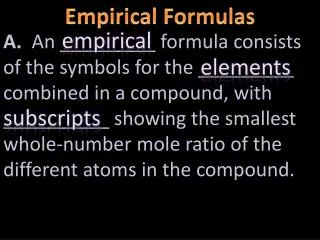 Empirical Formulas