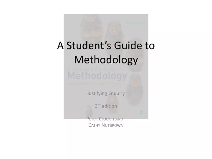 a student s guide to methodology