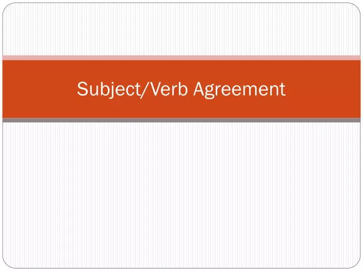 subject verb agreement