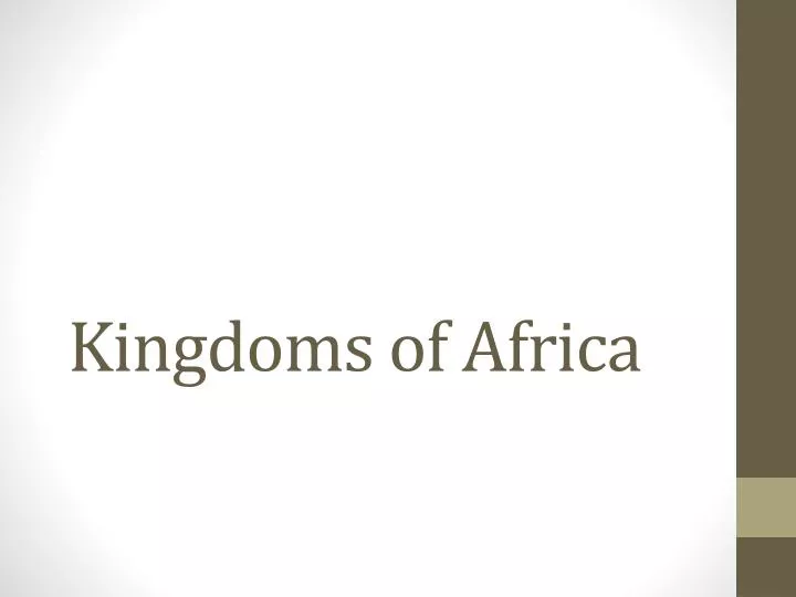 kingdoms of africa