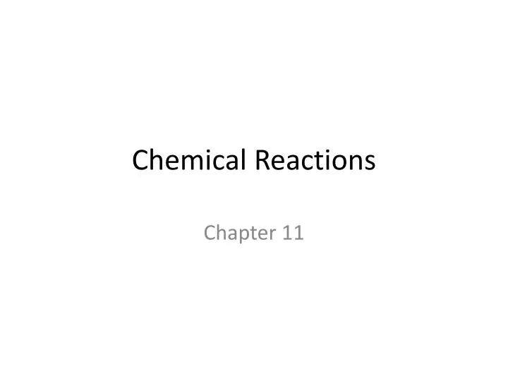 chemical reactions