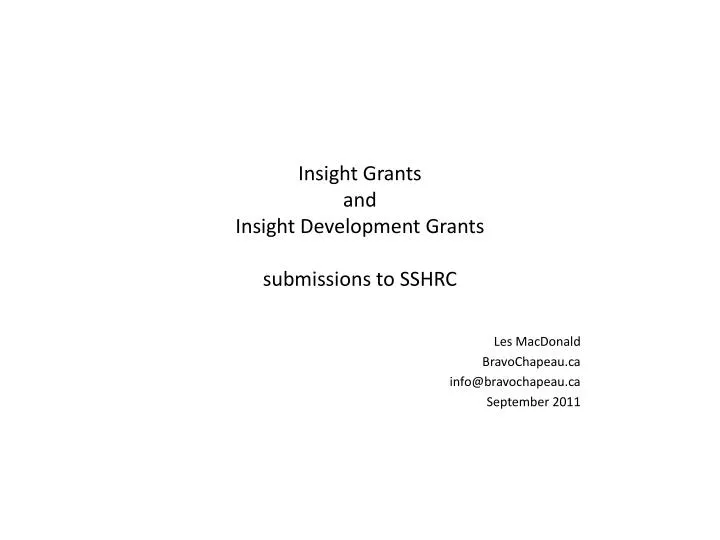 insight grants and insight development grants submissions to sshrc