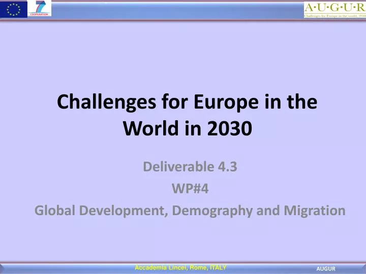challenges for europe in the world in 2030