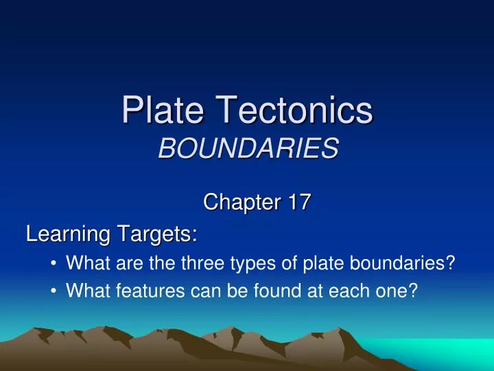 plate tectonics boundaries