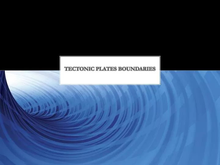 tectonic plates boundaries