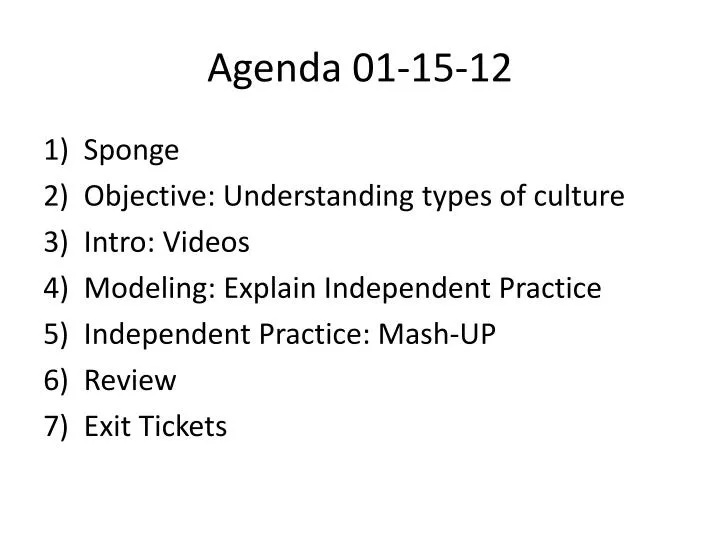 agenda 01 15 12