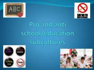 Pro and anti school/education subcultures