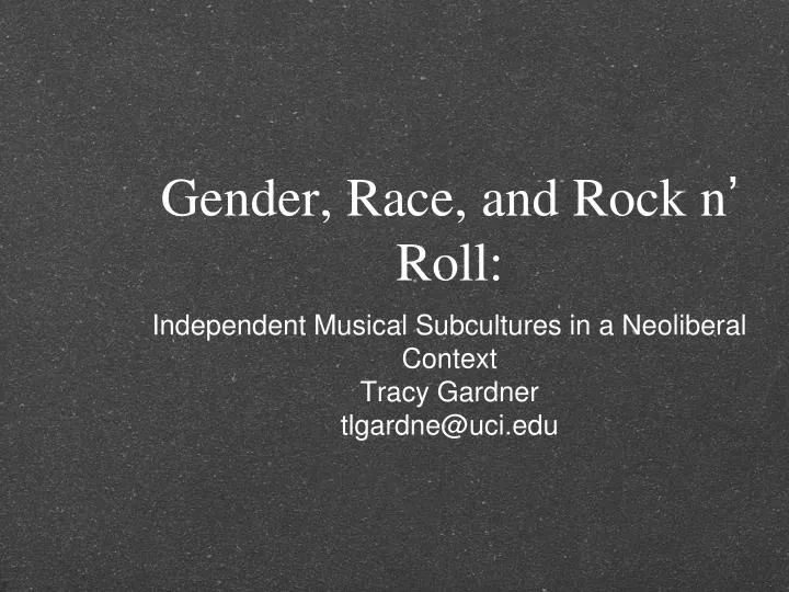 gender race and rock n roll