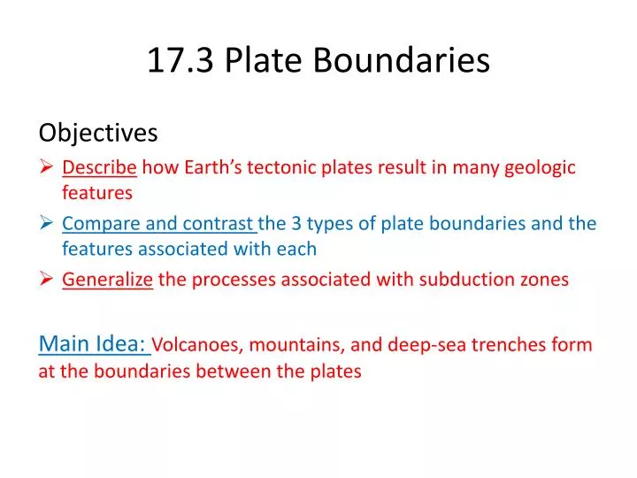 17 3 plate boundaries