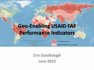 Geo-Enabling USAID FAF Performance Indicators