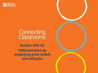 Teacher Skill 02: Differentiation by employing great beliefs and attitudes