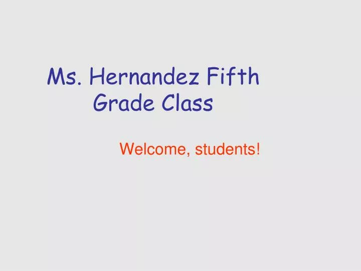 ms hernandez fifth grade class