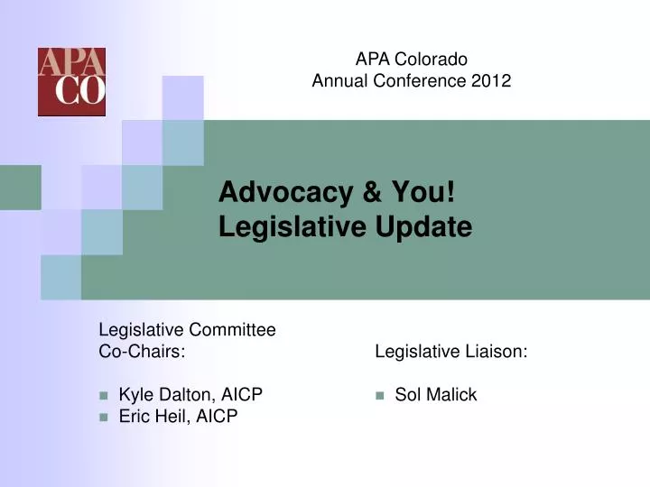 advocacy you legislative update