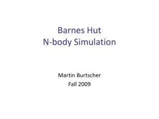 Barnes Hut N-body Simulation