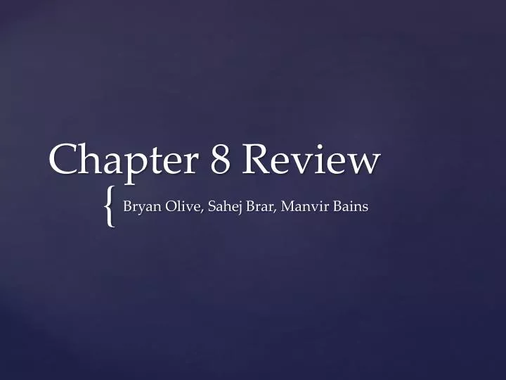chapter 8 review