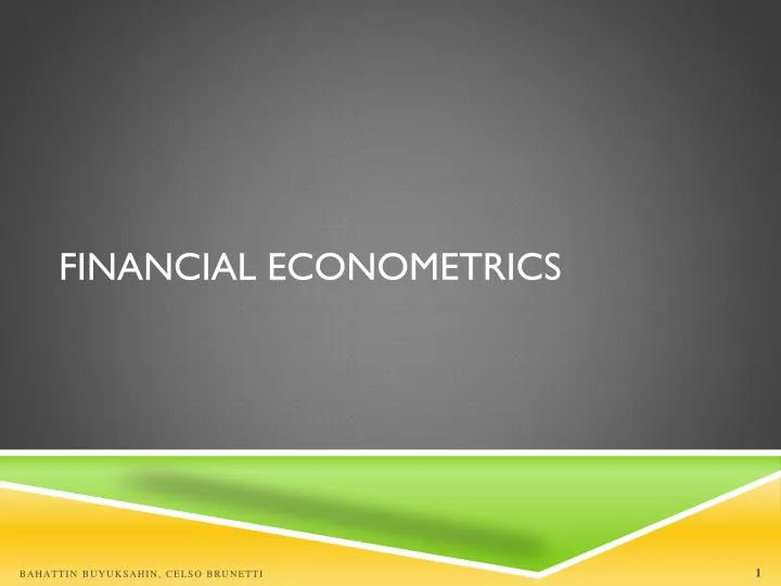 financial econometrics