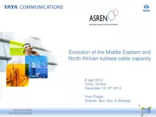 Evolution of the Middle Eastern and North African subsea cable capacity