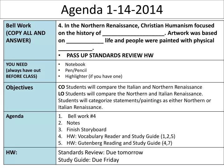 agenda 1 14 2014