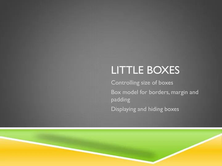 little boxes