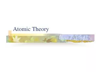 atomic theory