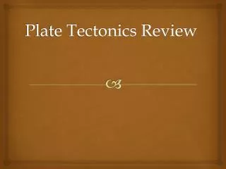 plate tectonics review