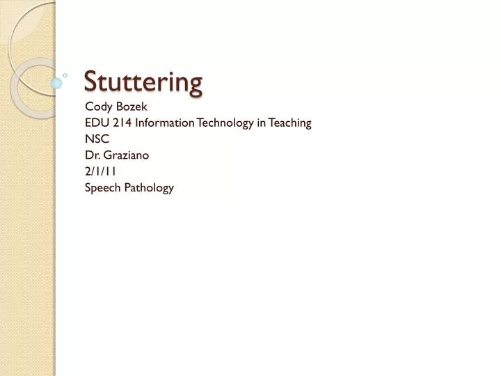 stuttering
