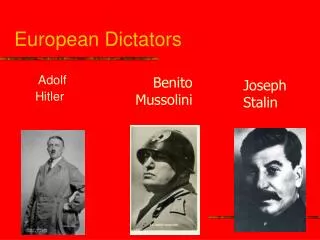European Dictators