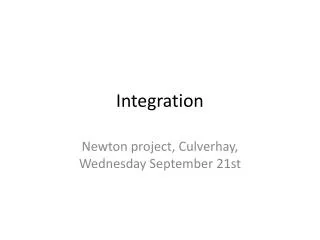 integration