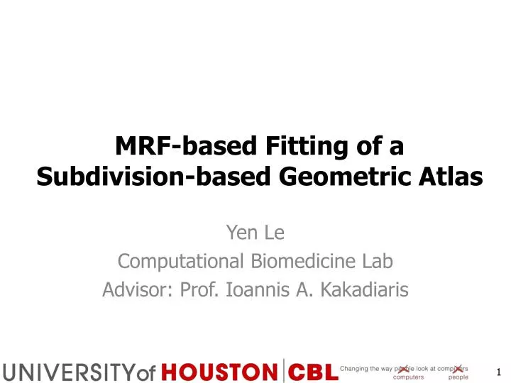 mrf based fitting of a subdivision based geometric atlas