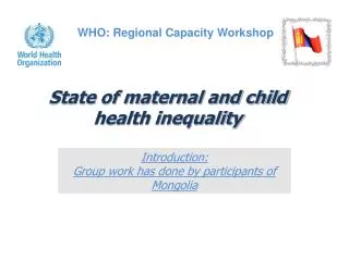 State of maternal and child health inequality